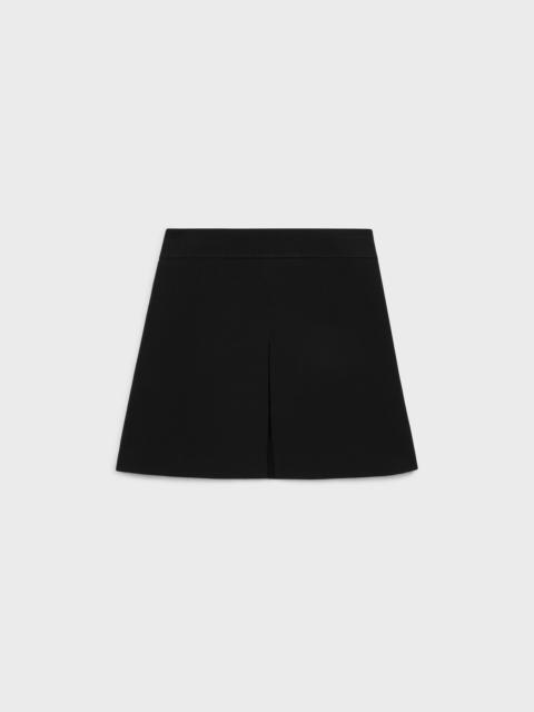trapeze mini skirt in gauffered double wool