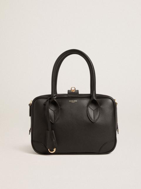 Vita Bag in smooth black leather with gold details