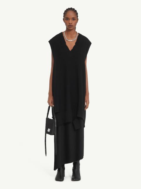 Distressed Wool Mini Dress