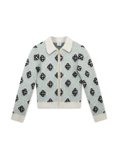 Mohair Monogram Zip Jumper