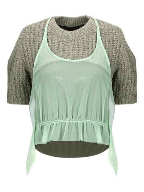 ruffled knit top