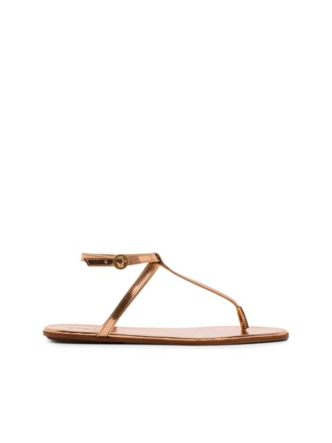patent-leather sandals