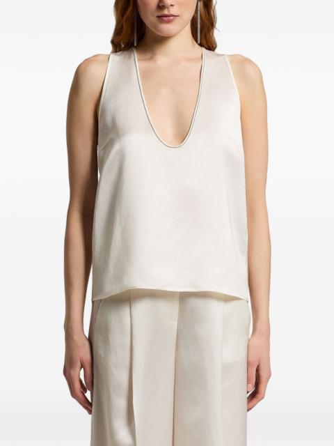 V-neck sleeveless top