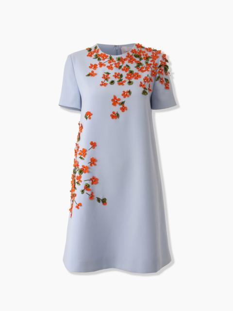 Floral-Embroidered Mini Dress