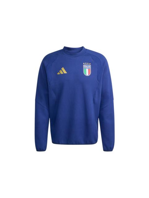 adidas Italy Tiro Travel Crew Sweatshirt Victory Blue