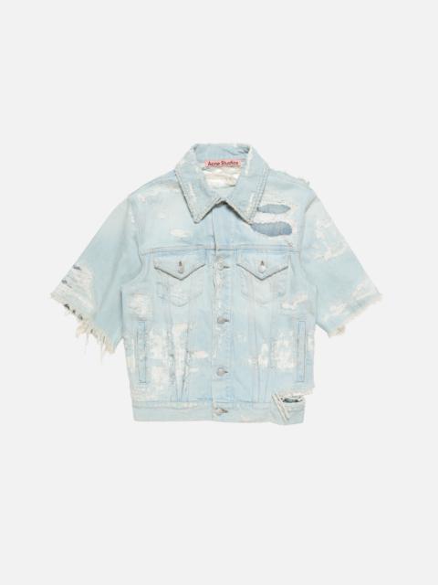 Mended denim jacket - Light blue