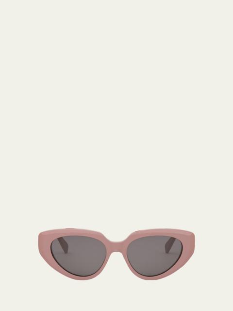 Bold 3 Dots Acetate Cat-Eye Sunglasses