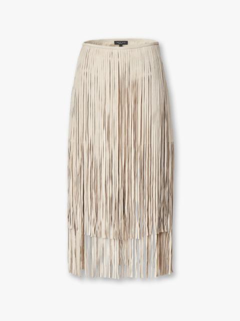 Jasmine Fringed Suede Skirt