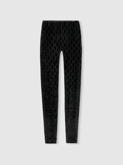 GG crystal embroidered leggings