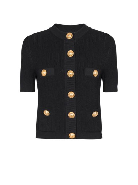 4-pocket knitted cardigan