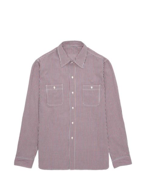 Work plaid patch-pocket shirt