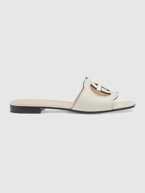 Women's Interlocking G cut-out slide sandal