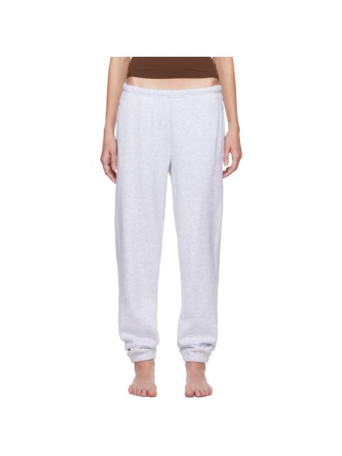 Gray Cotton Fleece Classic Jogger Lounge Pants