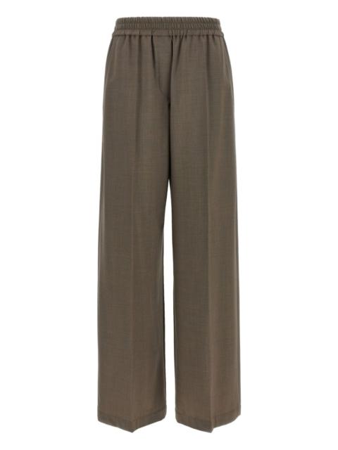 elastic-waistband trousers