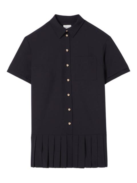 pleated-hem mini dress