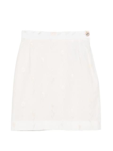 floral mini skirt