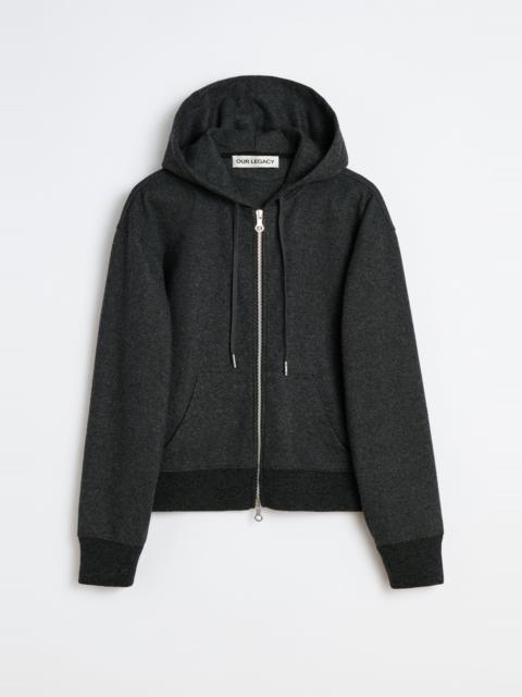 Our Legacy Mischief Hood Charcoal Elastic Melton