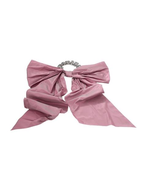 Taffeta Bow On Pave Choker