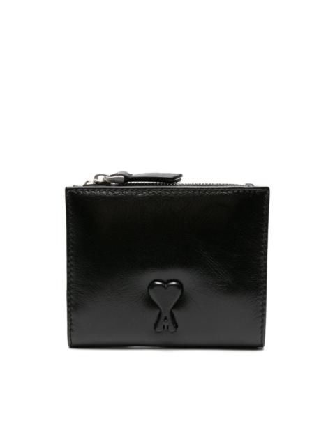 AMI Paris Ami de Coeur-embossed leather wallet | REVERSIBLE