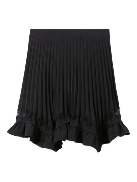 pleated A-line short skirt