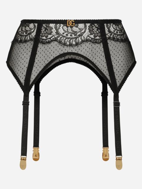 Lace suspender belt