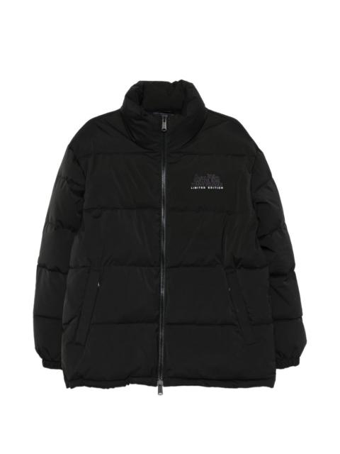 logo puffer coat
