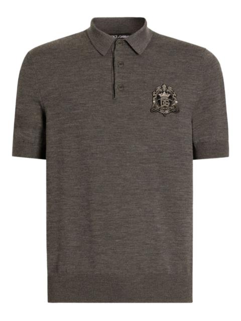 appliqué short-sleeve polo shirt