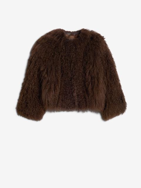Shearling Fur Jacket in Brown