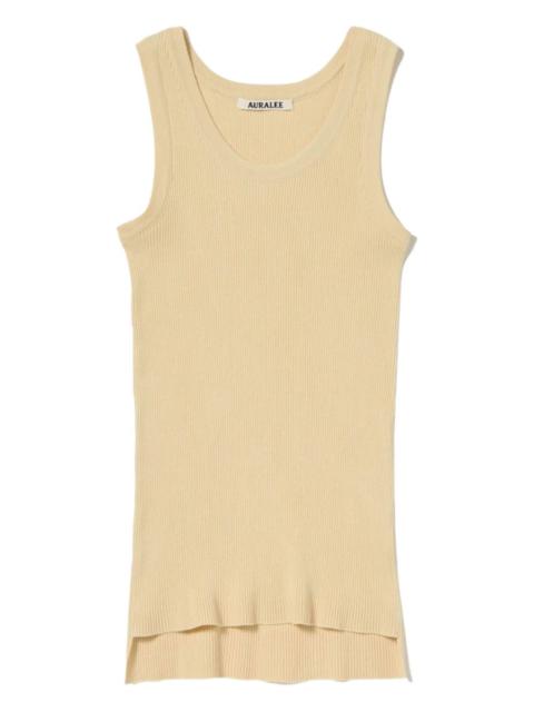 ribbed crew-neck top