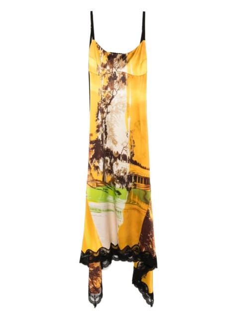 printed slip dress