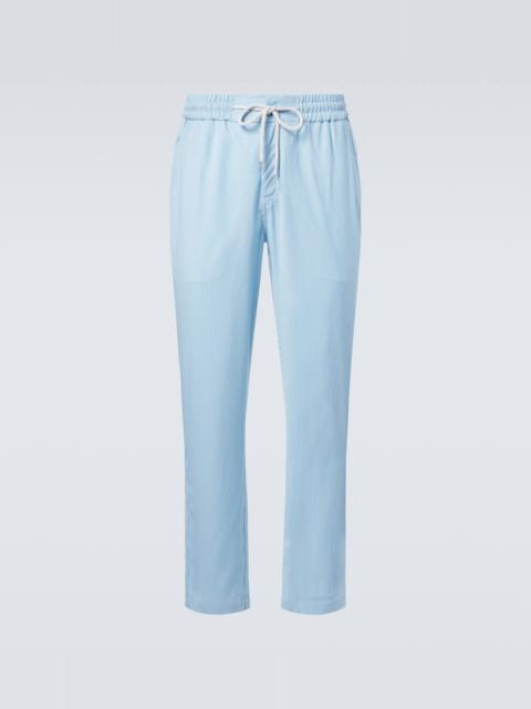 Parc striped wool-blend slim pants