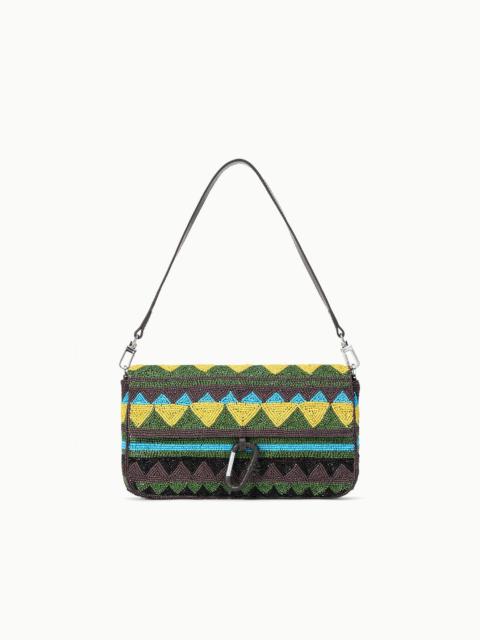 STAUD TIMMY CONVERTIBLE SHOULDER BAG HAPPY SACK BEADING