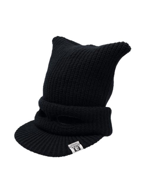 Masked Cat Visor Knit Cap