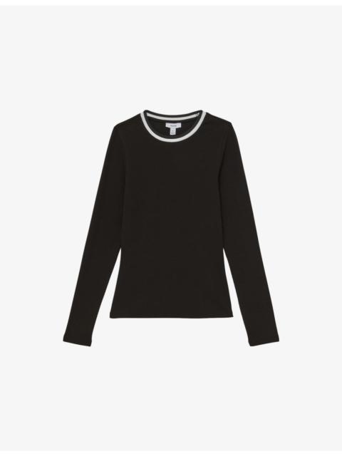 Tilly Contrast-Trim Ribbed Cotton T-Shirt