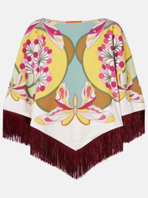 Florette Placée reversible satin poncho