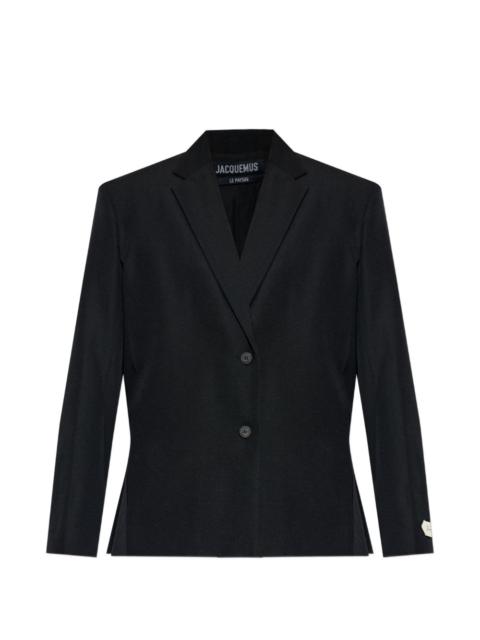 single-breasted wool blazer