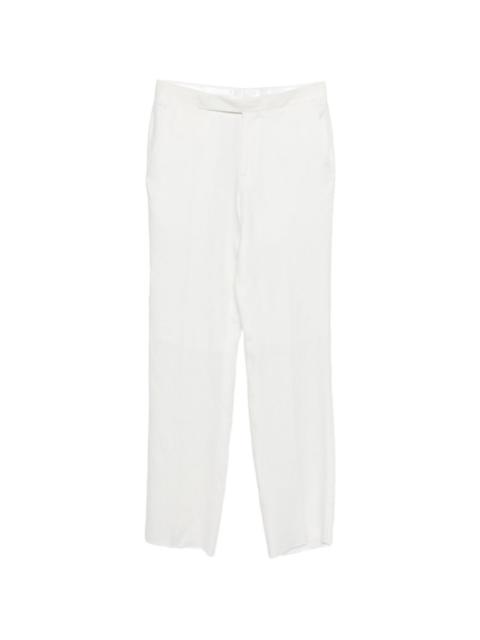 white straight trousers