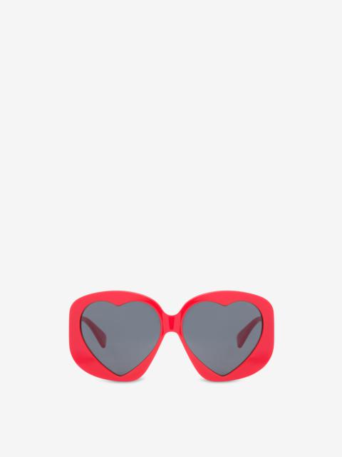 HEART LENSES RED SUNGLASSES