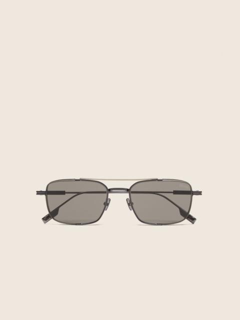 DARK GUNMETAL GREY TITANIUM SUNGLASSES