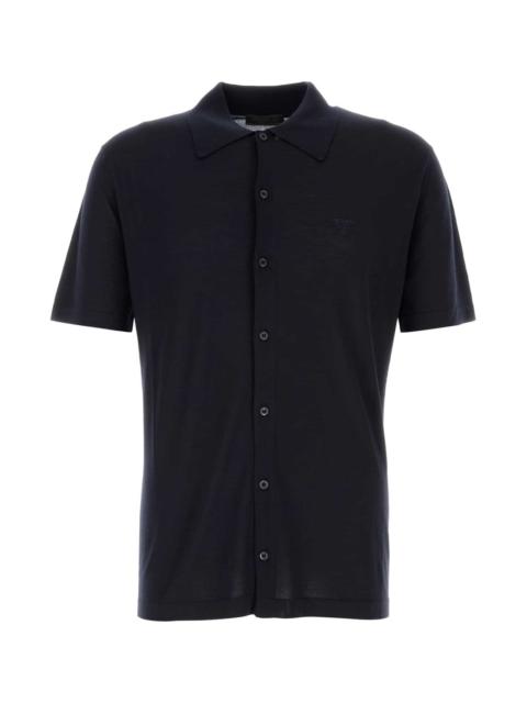Midnight Blue Wool Shirt