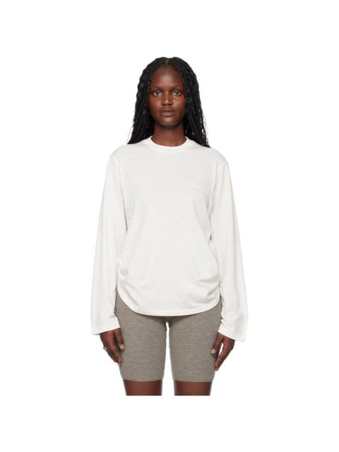 Off-White Holiday Embroidered Classic Fit Long Sleeve T-shirt