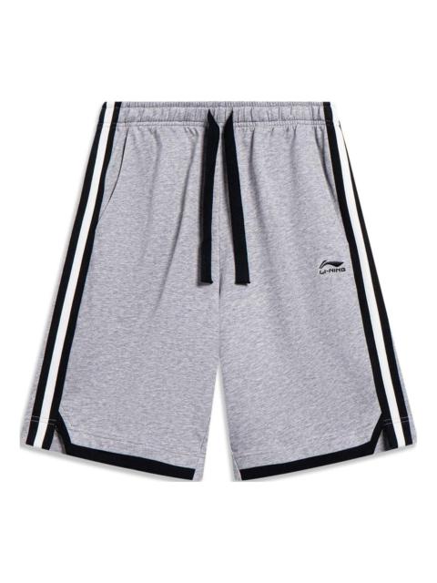 Li-Ning Striped Color Block Shorts 'Grey Black' AKST639-4