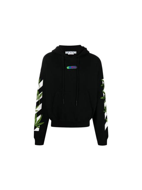 OFF-WHITE Weed Arrows Oversized Hoodie Black/White/Green