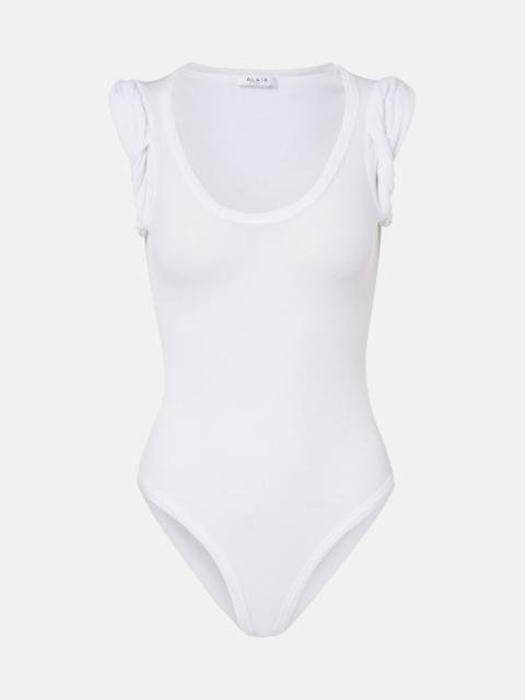 Ribbed-knit bodysuit