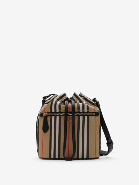 Icon Stripe Nylon Drawstring Pouch