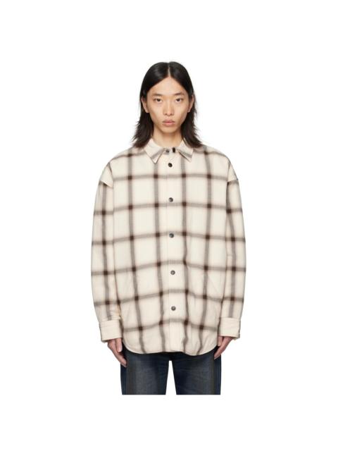 Off-White Flannel Button-Up Overshirt