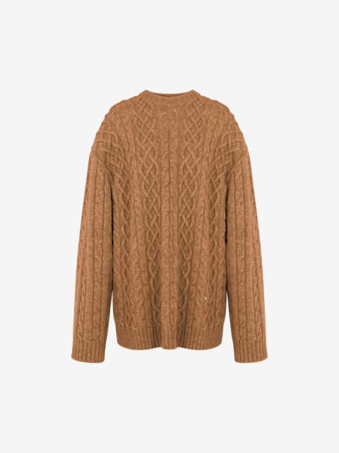 OVERSIZE PULLOVER IN SHETLAND GOLDEN M