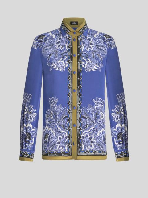 BOUQUET CREPE DE CHINE SHIRT