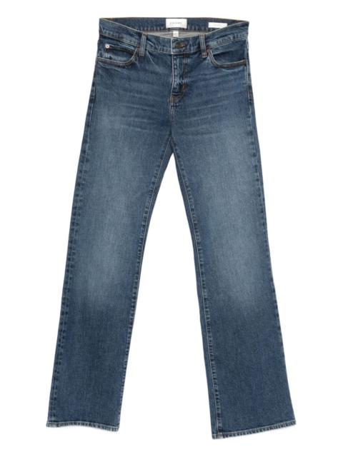 button-fly stretch-cotton jeans