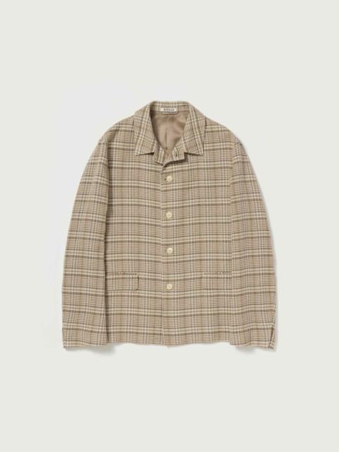 SILK LINEN NEP CHECK JACKET